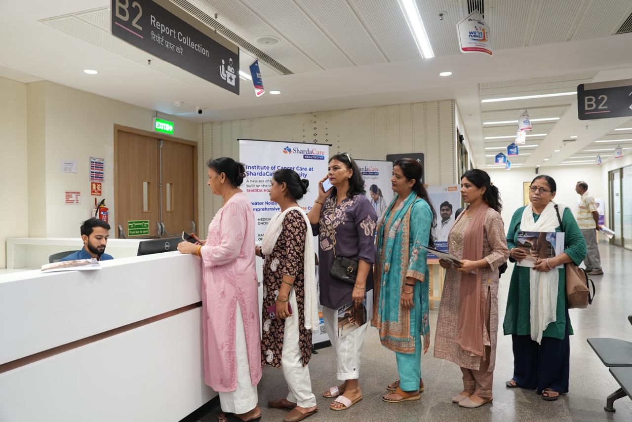 ShardaCare-Healthcity Screens 100 plus People for Four Major Cancers at Free Camp in Greater Noida