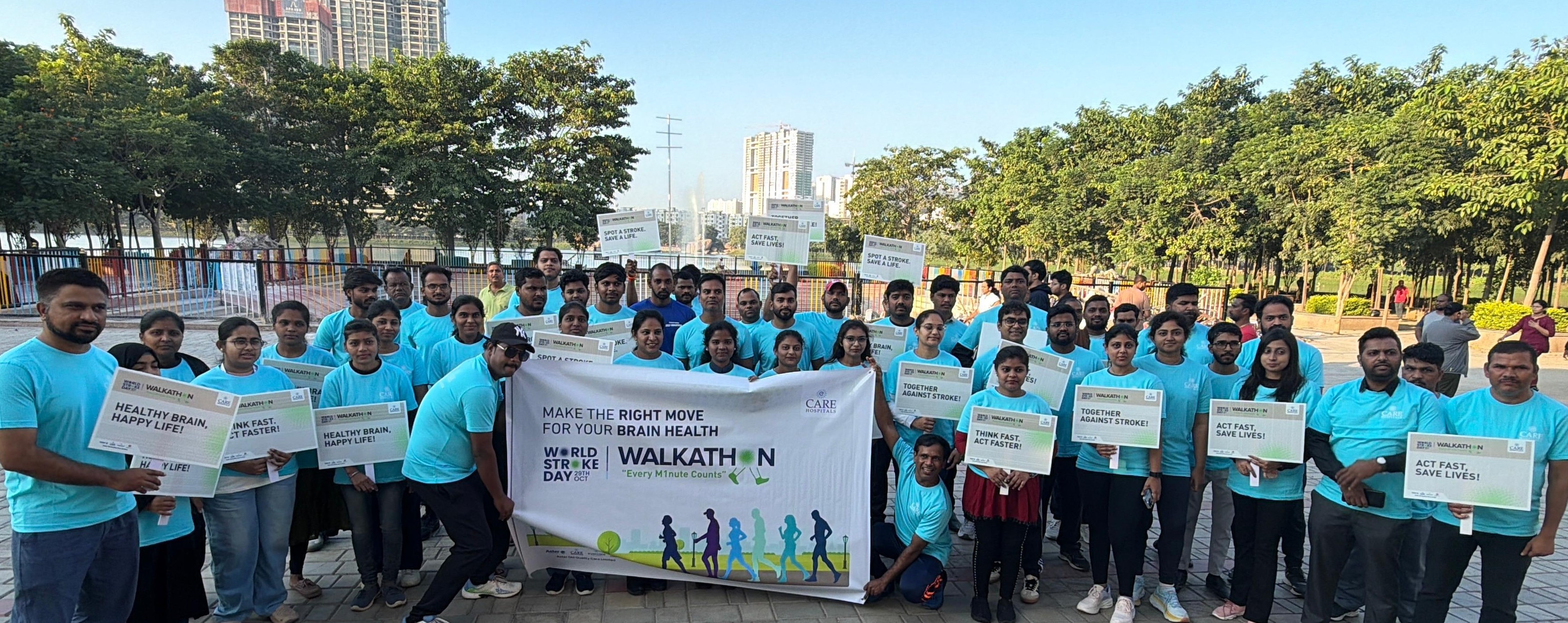 CARE Hospitals Organises Walkathon and Stroke Awareness Programme on World Stroke Day