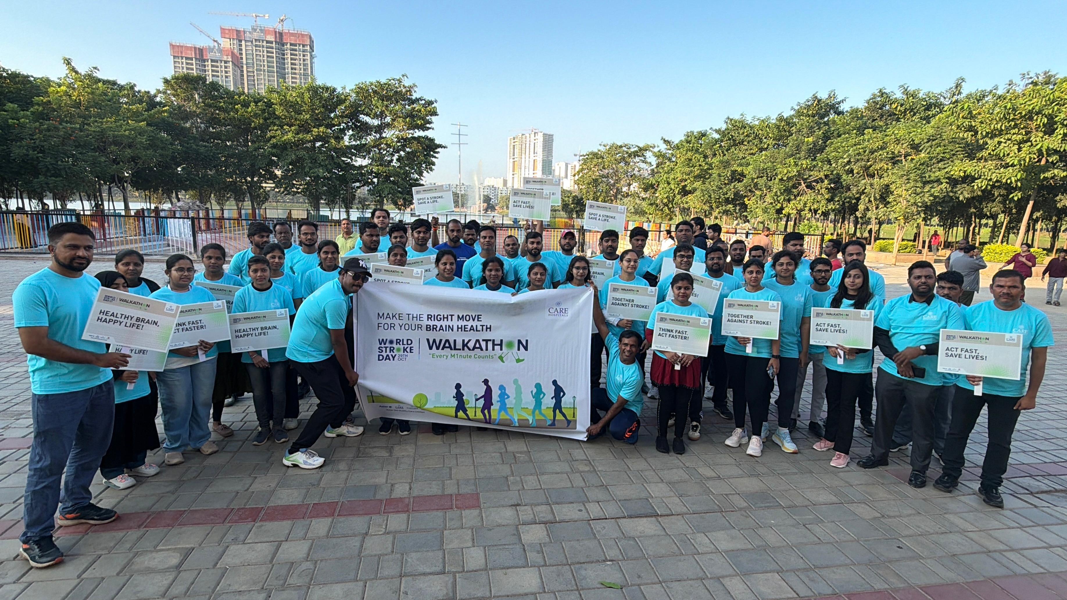 CARE Hospitals, Hitech City, Marks World Stroke Day with Walkathon and Awareness Programme