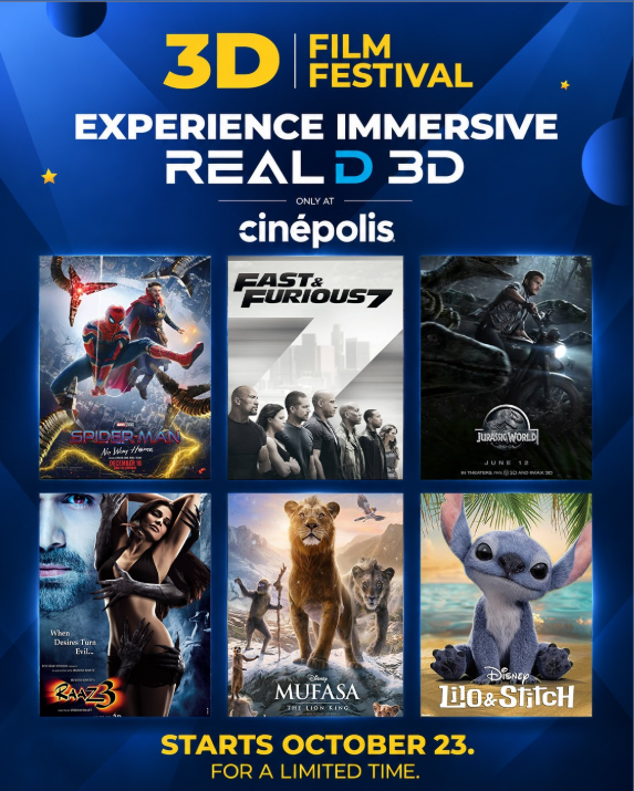 Cinépolis India and RealD Launch a 3D Film Festival Across 18 Cities, with Tickets at INR 150