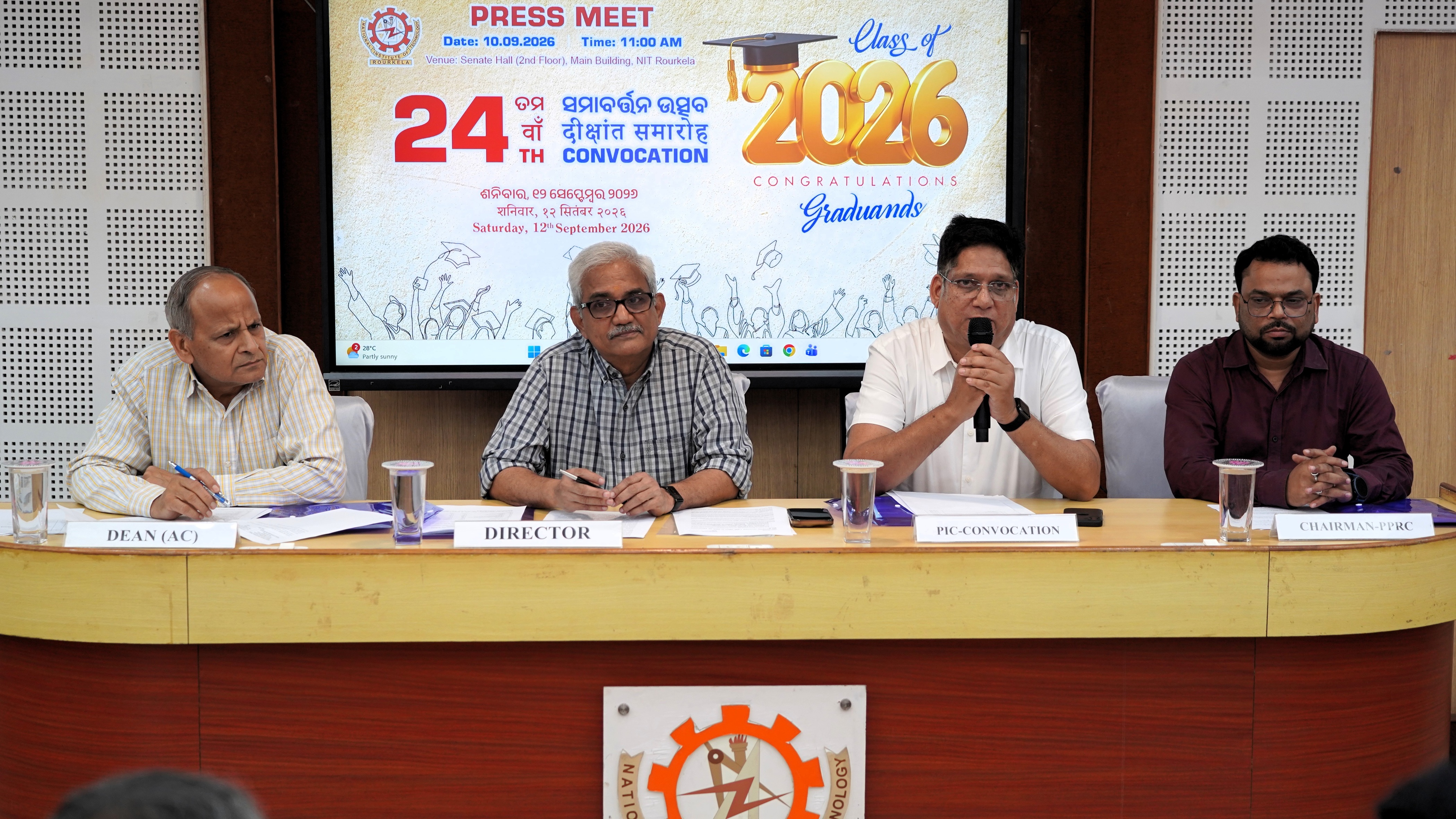 NIT Rourkela to Confer Degrees on 2,033 Graduands at 24th Convocation