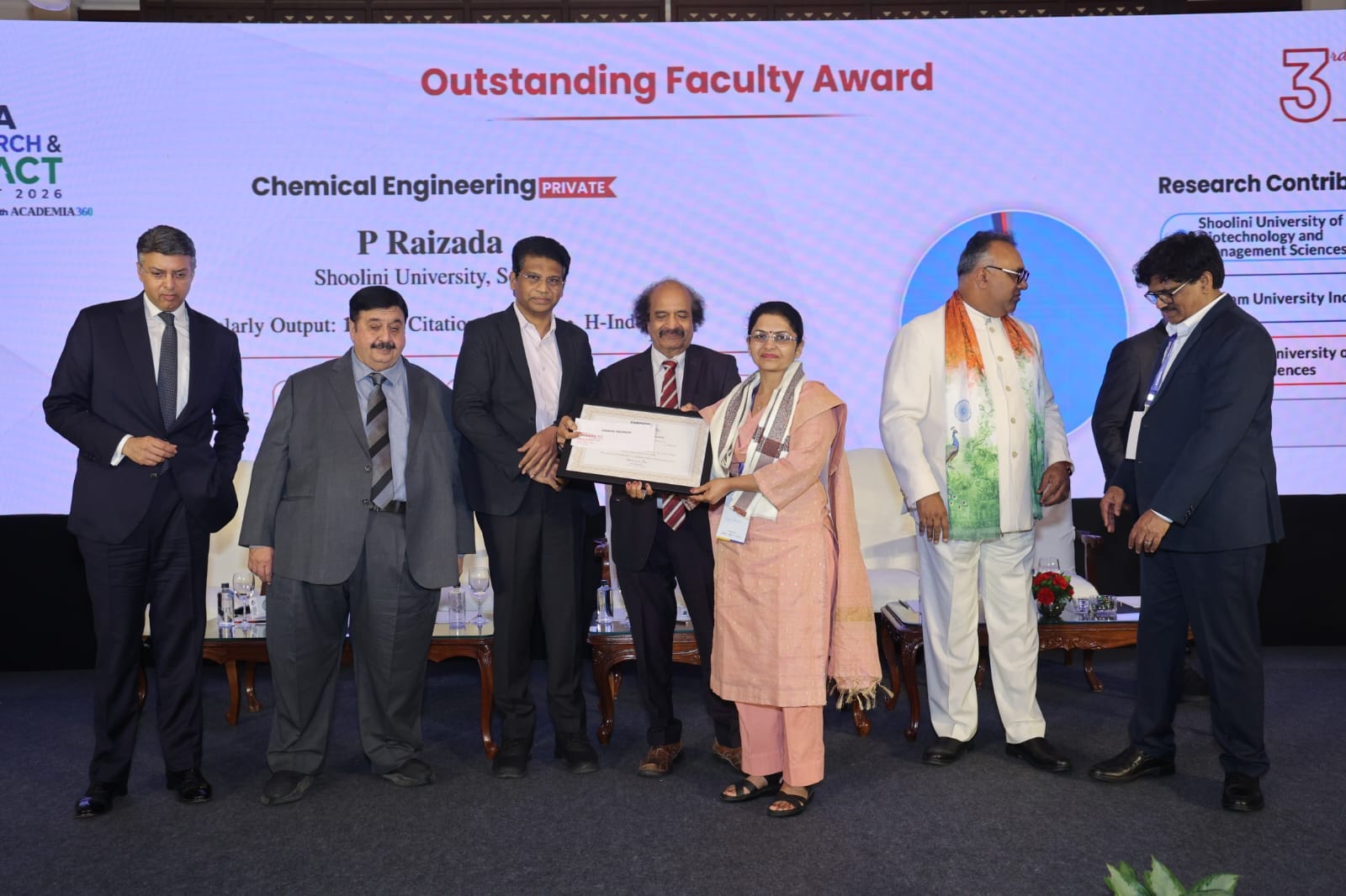 Shoolini University Faculty among Most Outstanding Researcher in India’s Chemical Engineering field