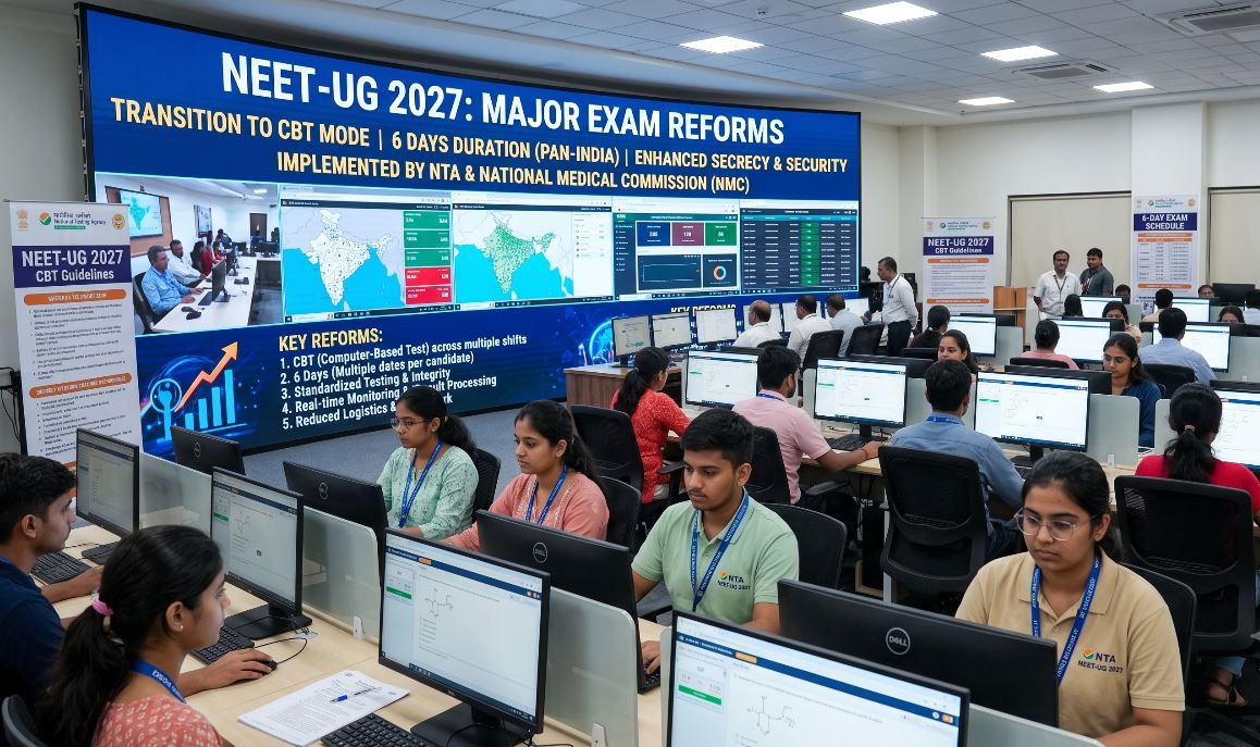 NEET-UG 2027 to Be Held in CBT Mode Over Six Days; Centre Plans Major Exam Reforms