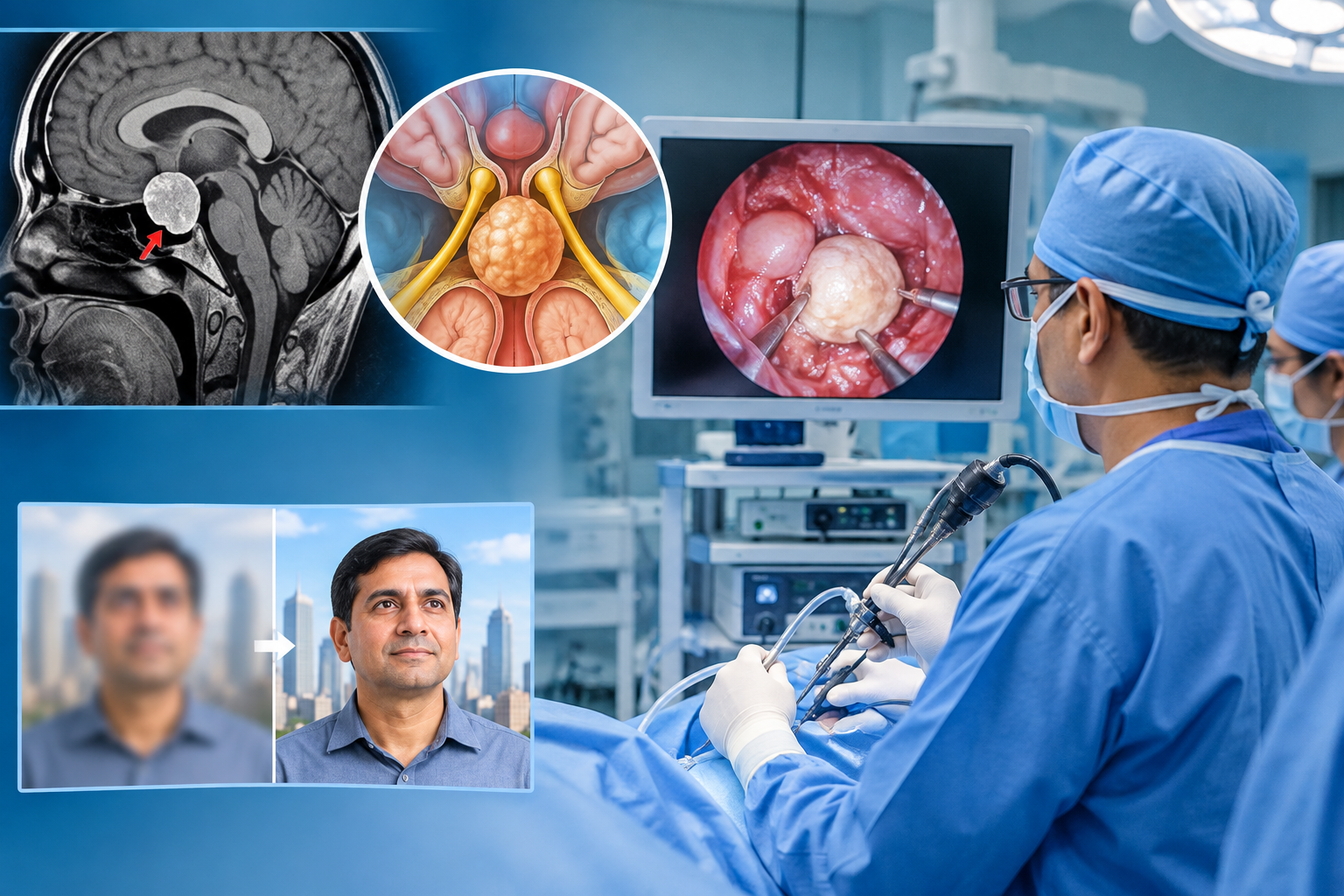 50-Year-Old Man Regains Hope of Saving His Vision After Doctors Remove Large Pituitary Tumour Through Nose