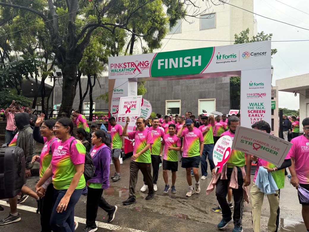 Over 3,000 Participate in Fortis Hospital, Bannerghatta Road’s ‘Pinkstrong’ 3K Walkathon for Breast Cancer Awareness