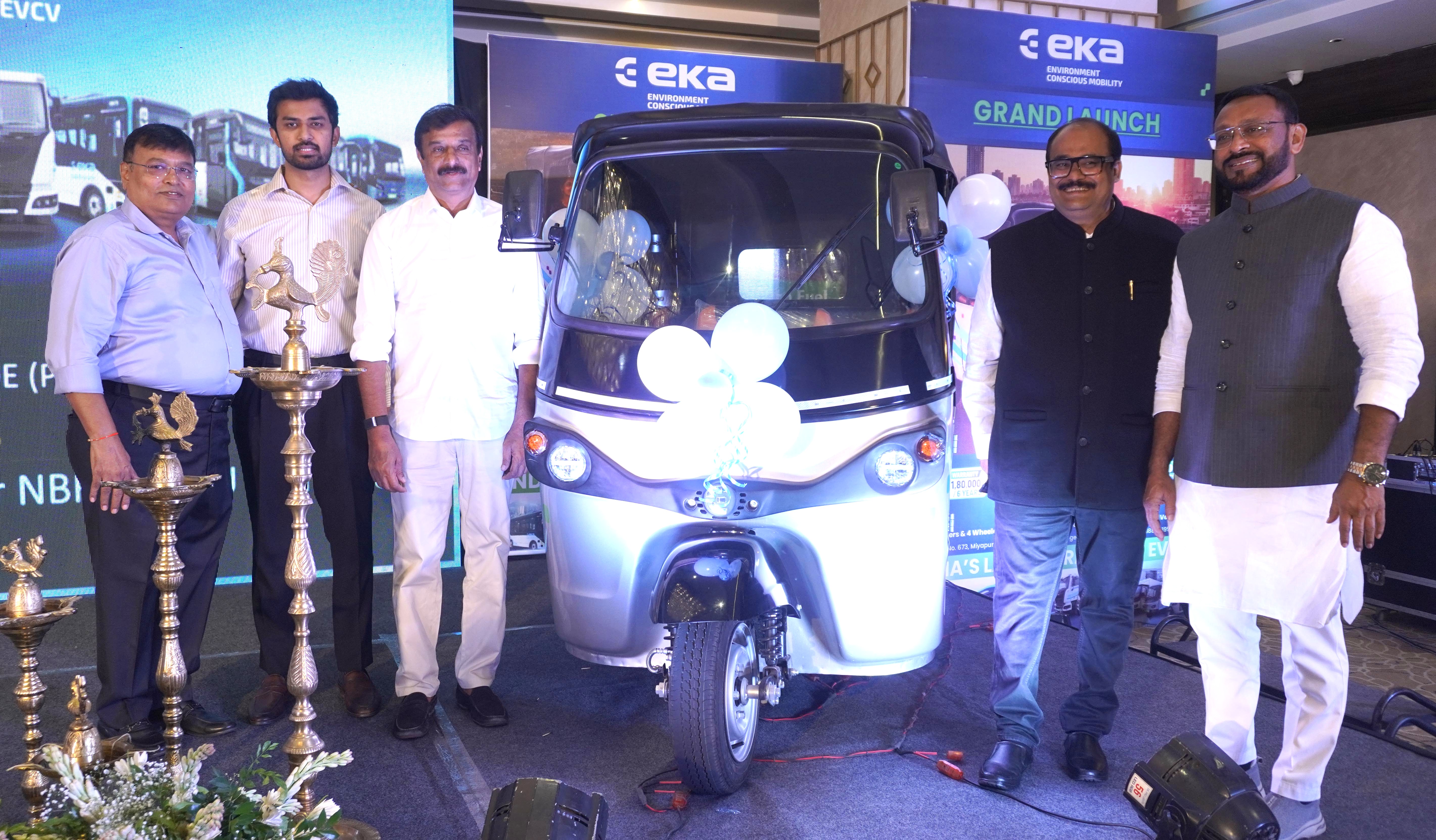 EKA new Electric Autorickshaw launched in Telangana with unique AC-DC Charging Technology