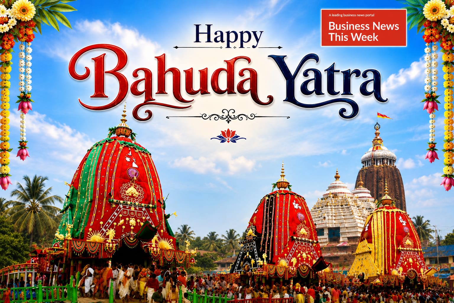 Divine Homecoming: Lakhs Witness Lord Jagannath’s Bahuda Yatra in Puri