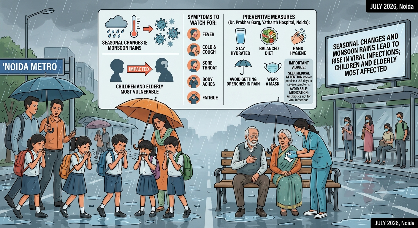 Seasonal Changes and Monsoon Rains Lead to Rise in Viral Infections; Children and Elderly Most Affected