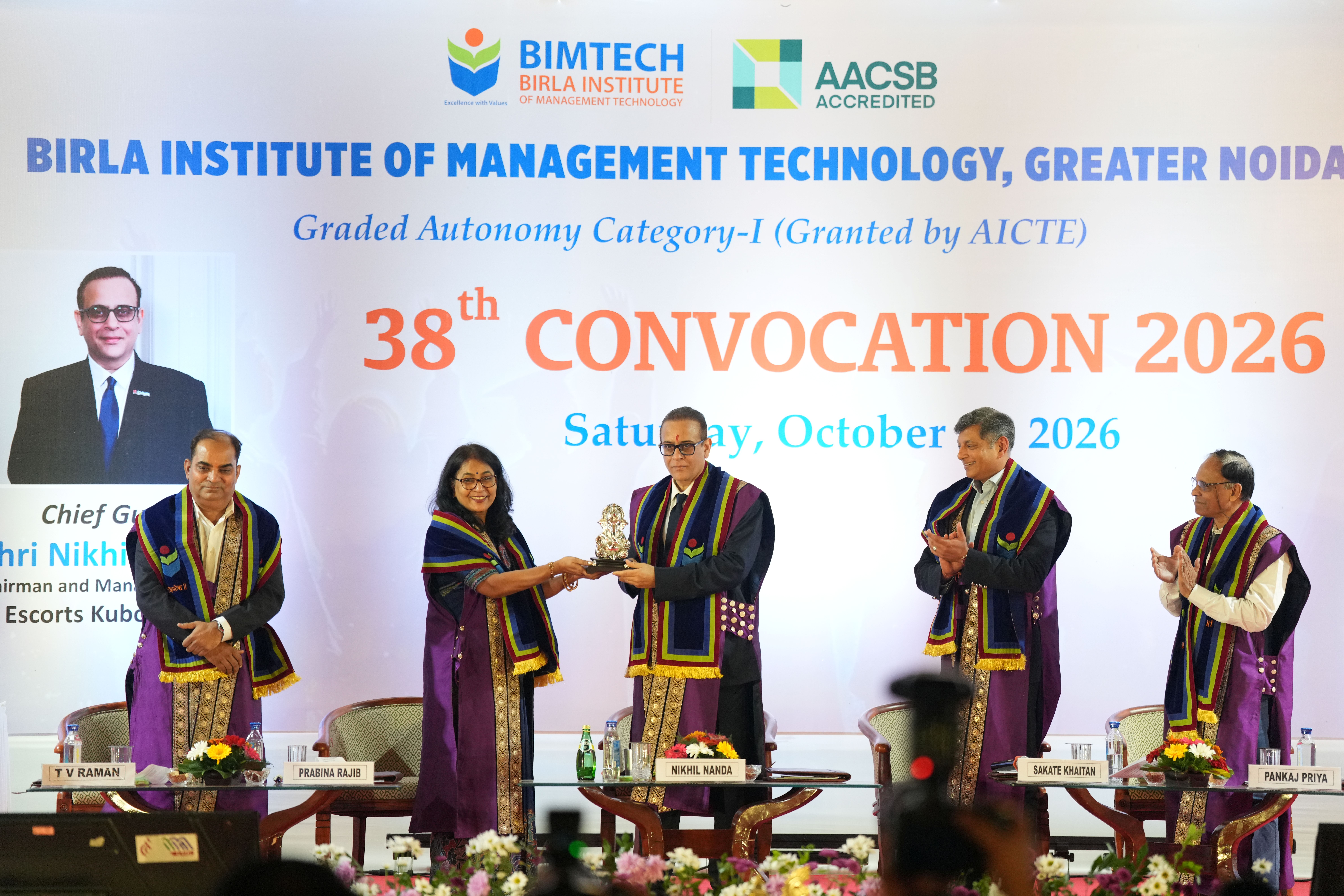 BIMTECH’s 38th Convocation Marks a Milestone for 797 Graduates; with Escorts Kubota CMD Nikhil Nanda as Chief Guest