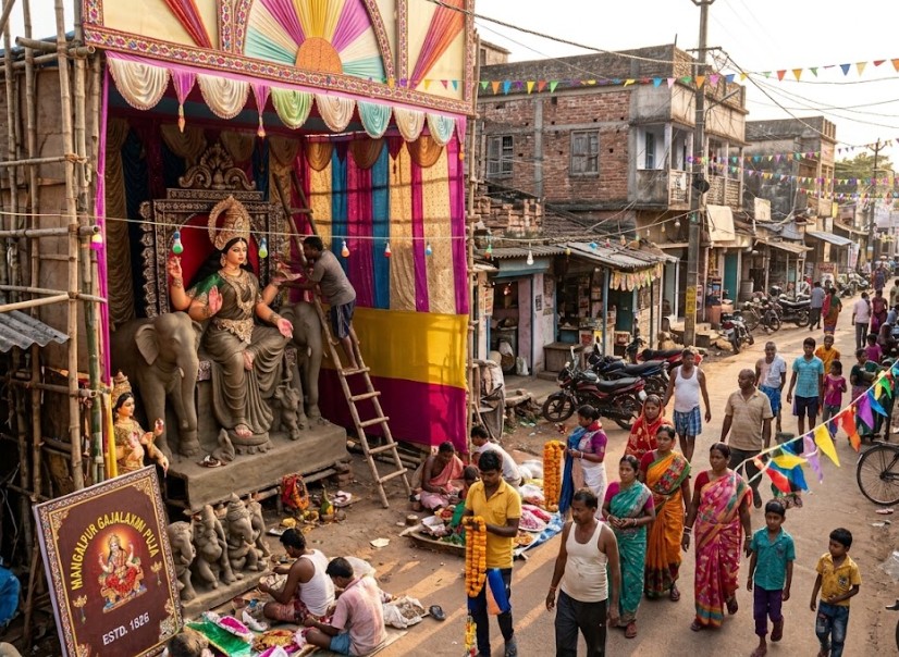 Jajpur’s Mangalpur Prepares for 11-Day Gajalaxmi Puja, Upholding a 200-Year-Old Tradition